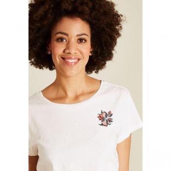 TRANQUILLO Basic‑T-Shirt „Kleinblütenprint“ – 100 % Bio-Baumwolle (S25C100)