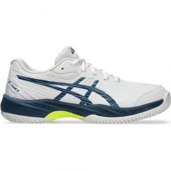 Asics unisex para niños. 1044A057 Zapatillas Gel-Game 9 Gs Clay/oc blanco (39), Plano, Cordones, Casual, Deportivo, Tenis/Padel, Multideport