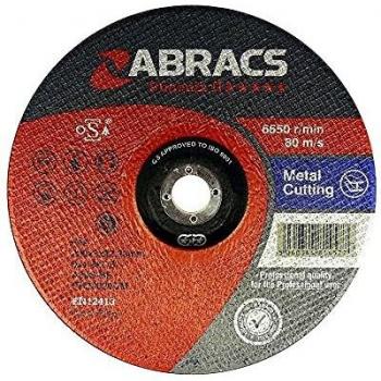 Phoenix II Flat Metal Grinding Disc, 230mm Diameter, 6mm Thickness, 22mm Hole, 25 Discs/Pack (Abracs)
