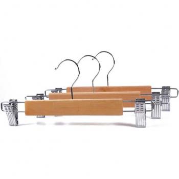 Adult Clothes Hanger with Skirt and Pants Clips