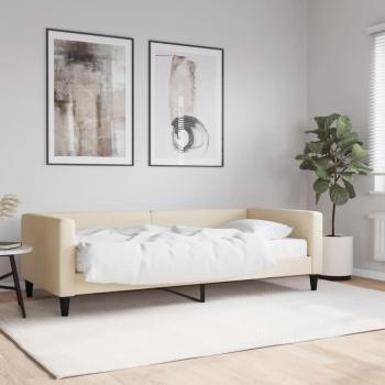 Sofá-cama compacto 90x200 cm creme vidaXL
