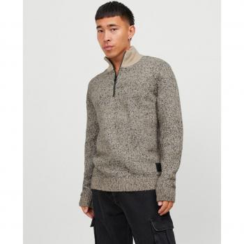 Jack & Jones Strickpullover Meliert Viertel-Reißverschluss