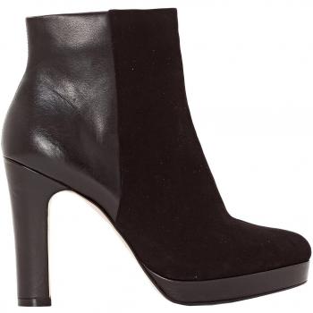 Dune London Boot femminile in pelle nera tacco Opel 41