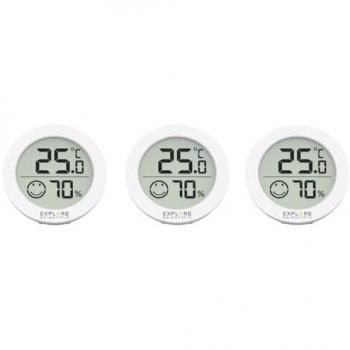 3‑Piece White Thermo‑Hygrometer Set – Explore Scientific