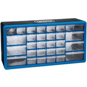 30-Drawer Draper 12015 Plastic Storage Unit – 500 mm × 160 mm × 255 mm
