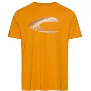 Herren T-Shirt mit Label-Print von camel active, Größe 3XL, orange