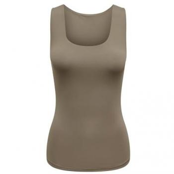 Débardeur Only Femme Reversible sans Coutures – Marron
