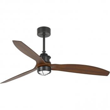 Just LED Black Wood Ceiling Fan DC Motor 3000K