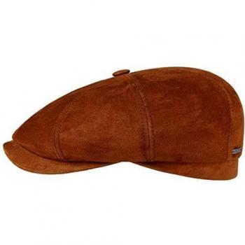 Brown Goat Suede Flat Cap, Size 56 cm – Stetson Hatteras