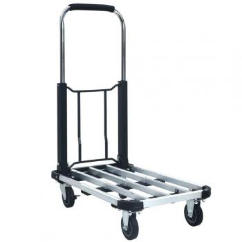 Carrito plegable de aluminio plateado 150 kg