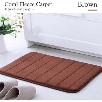 Soft Coral Fleece Non-slip Bath Mat