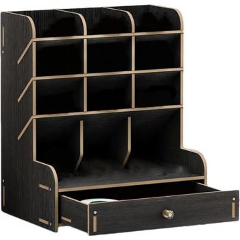 Organisateur de bureau en bois pour fournitures de bureau