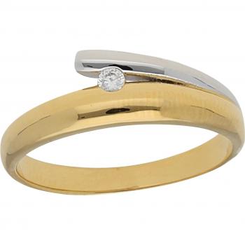 Bicolor Fingerring mit Zirkonia von Firetti