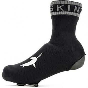 SEALSKINZ All Weather Cycle Oversock, Black/Grey, X-Large