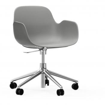 Chaise de bureau Normann Copenhagen en aluminium gris