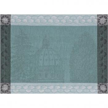 Set de table résistant aux taches en lin Francais jacquard symphonie baroque Crépuscule Gris