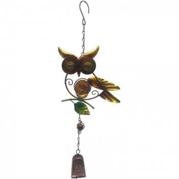Cloche de Vent Hibou en Fer