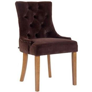 Silla de Comedor Aberdeen en Terciopelo Marrón