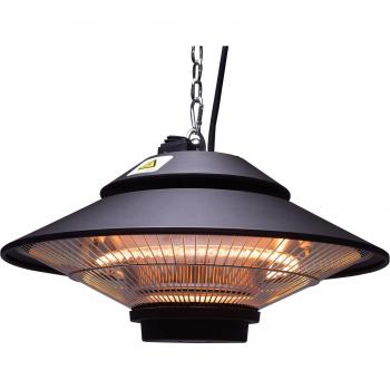 Sistema di Riscaldamento a Infrarossi Ø42,5 cm Sospensione 1500 W con Controllo Remoto Nero