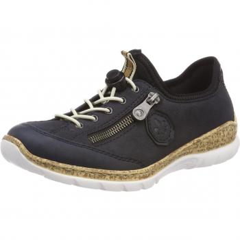 Rieker Slip-On Sneaker, Slipper, Schlupfschuh mit Außenreißverschluss