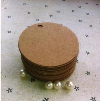 Étiquettes 400 pièces – Kraft Noir/Blanc/Brown, Ronde, 5,5 cm
