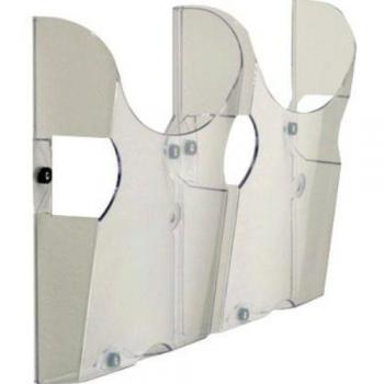 Portariviste da Parete Ice 2 Tasche 1/3 A4 Tecnostyl Set 2 Pezzi