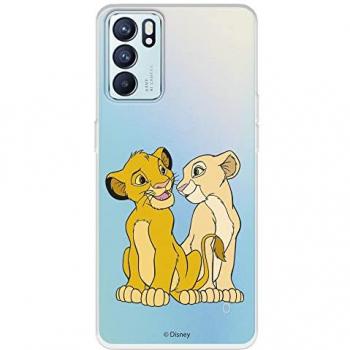 Cover Il Re Leone per Oppo Reno6 con Silhouette di Simba e Nala