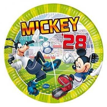 Kindergeburtstag Mickey‑Mouse‑Goal‑Teller (8 Stück, 23 cm)