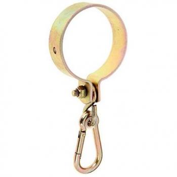 Collier porte mousqueton galvanisé pour bois rond 100 mm