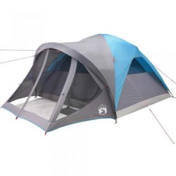 Tente familiale tunnel 6 personnes – Couleur bleu, protection contre l’eau