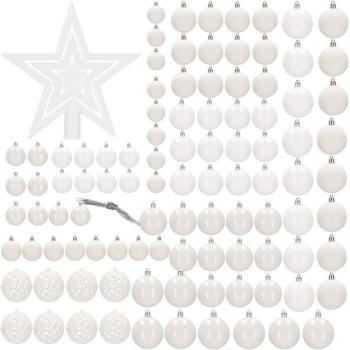 Set di palline per albero di Natale in plastica 100 pezzi