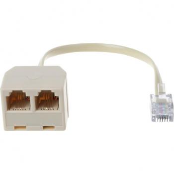 RJ11 6P4C Phone Splitter Adapter