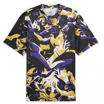 PUMA Herren-T-Shirt Rival Rage mit Allover-Design, Farbe: Violett