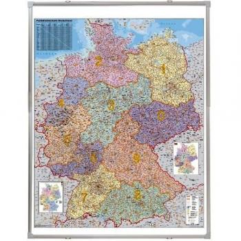 FRANKEN Deutschland Postleitzahlen-Karte, pinnbar