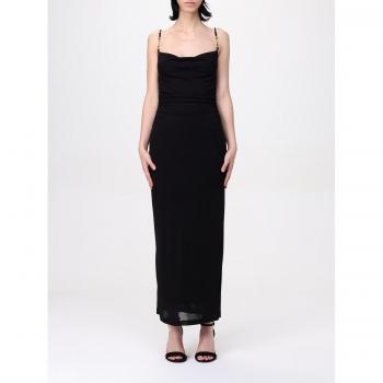Women's Black Hanita Maxi Dress (Size L) – Classic Design