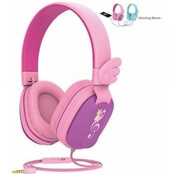 Riwbox CS6 Kids Sharing Function Headphones (Purple&Pink)