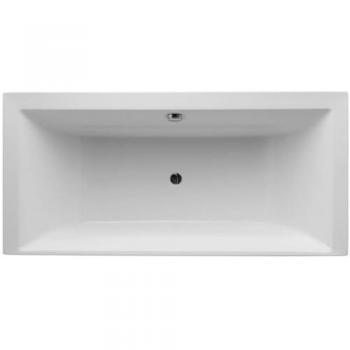 Baignoire droite classique EVOK 170x75 en acrylique blanc avec pieds réglables