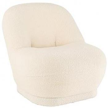 Fauteuil Bouclette Teddy 88cm Blanc