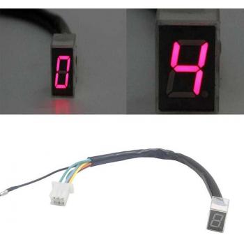 Motorcycle LED Digital Gear Indicator with 5 Gears and Shift Sensor