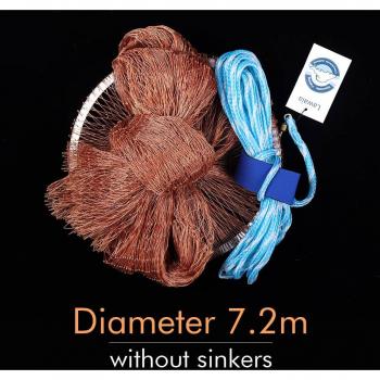 Multi‑Size Cast‑Away Fish Net – 240–720 m, No Sinker