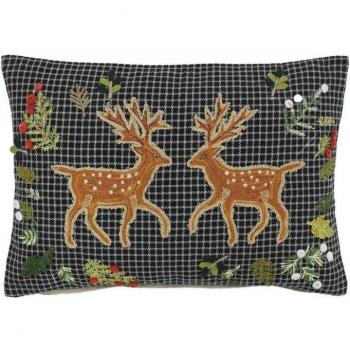 Enveloppe de Coussin Cerf Riva Paoletti – Forêt humide 35x50 cm