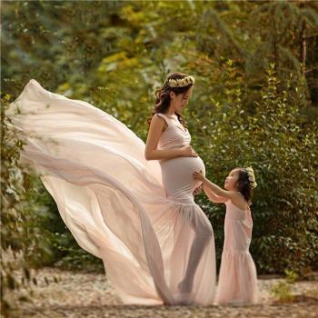 Vestido de maternidad largo para fotografía