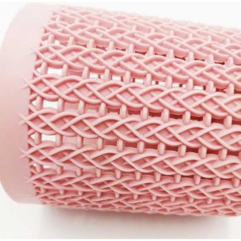 Kunststoff‑Pinselhalter im rosa-grauen Design