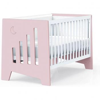Lit bébé convertible Alondra rose 70x140 cm
