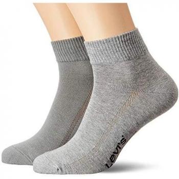Chaussette Levi's Mixte Levis 168sf Mid Cut 2p, Gris Clair Melange 758, Taille 43 EU