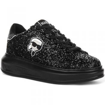 KARL LAGERFELD Damen Sneakers KL62573N Schwarz Glitter 39