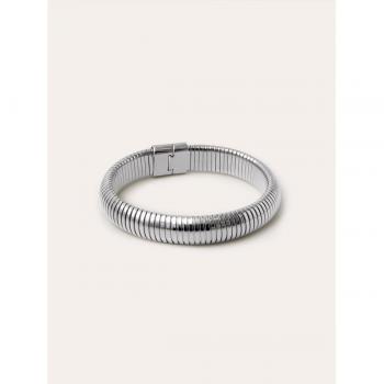 Pulsera de acero con acabado en plata