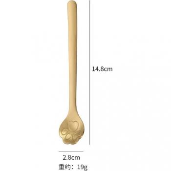 304 Stainless Steel Cat Paw Coffee Spoon Set (2/4 Pieces, Christmas)