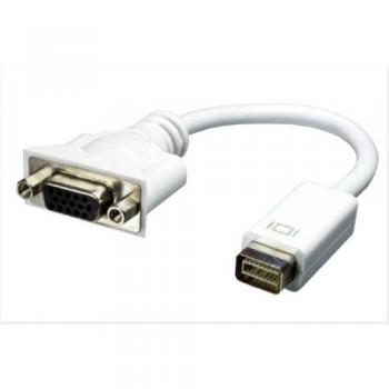 DVI Mini Anschluss an S‑VGA Buchse, 0,2 m, Weiß – Good Connections®