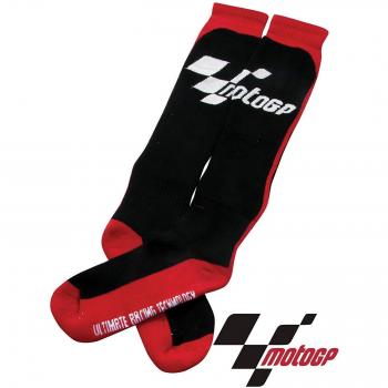 MotoGP Black Winter Motorcycle Socks Black Red Thermal Knee Length Boot Socks